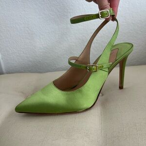 ANTONIO MELANI Lime Green Slingback Heels